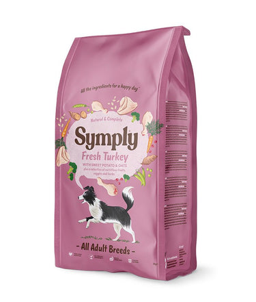 Symply Fresh Turkey All Adult Breeds Dry Dog Food - 12kg